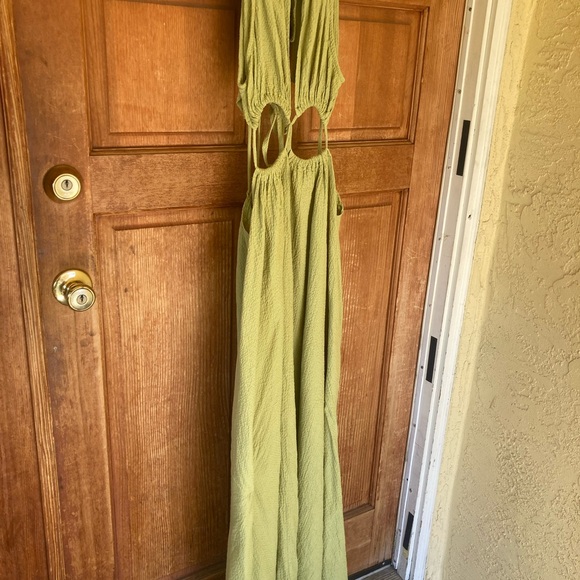 SHEIN Olive Green Backless Dress - Picture 4 of 5